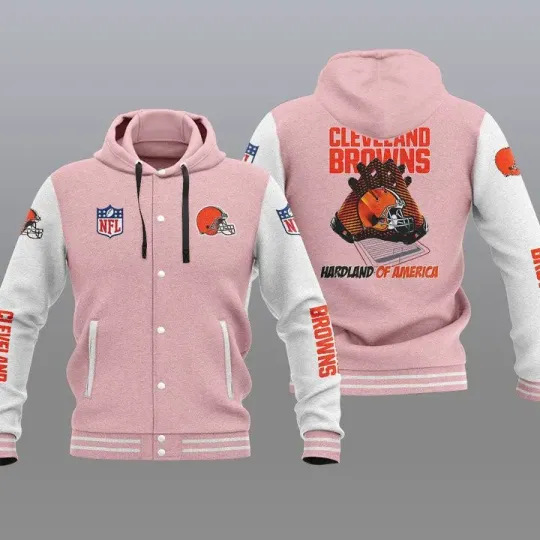 Cleveland Browns Hooded Baseball Jacket