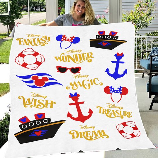 Disney Cruise Blanket. Disney Blanket. Disney Cruise Line Blanket. Disney Gift