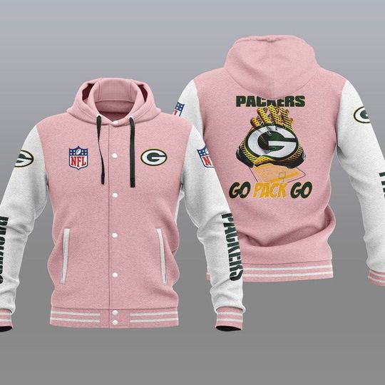 Green Bay Packers Hooded Baseball Jacket