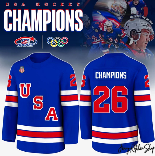 Discover Usa Hockey1 2026 Olympic Champions Jersey Shirt