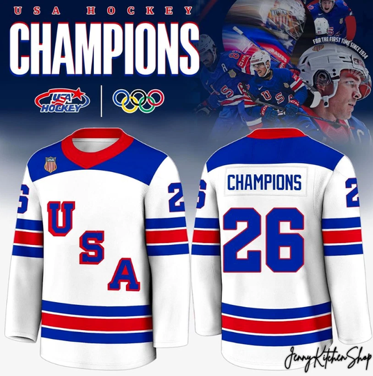 Discover Usa Hockey1 Men Olympic 2026 Champions Jersey Shirt