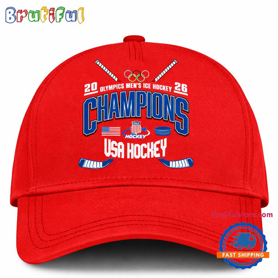 Team USA 2026 Olympic Men’s Ice Hockey Champions Limited Edition Red Cap
