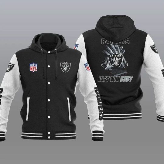 Las Vegas Raiders Hooded Baseball Jacket