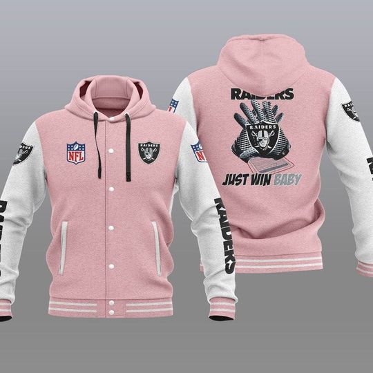 Las Vegas Raiders Hooded Baseball Jacket