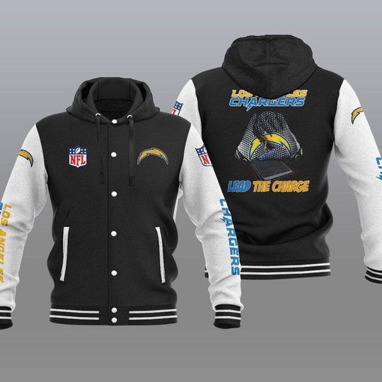 Discover Los Angeles Chargers Hooded Baseball Jacket