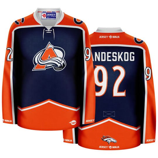 Discover Avalanche x Broncos Mashup Hockey Jersey, Gift for Fan