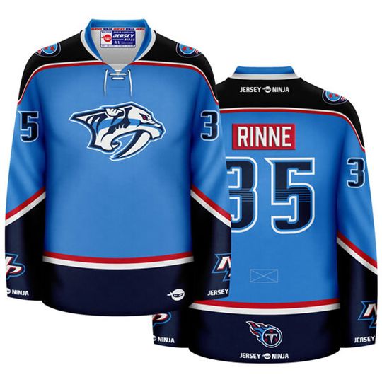 Discover Predators x Titans Mashup Hockey Jersey, Gift for Fan