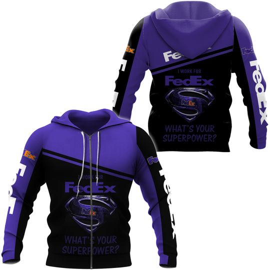 FedEx Hoodie, FedEx Ground 3D Printed Zip Hoodie