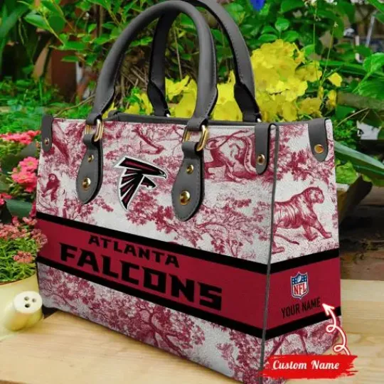 Atlanta Falcons Personalized Leather Bag
