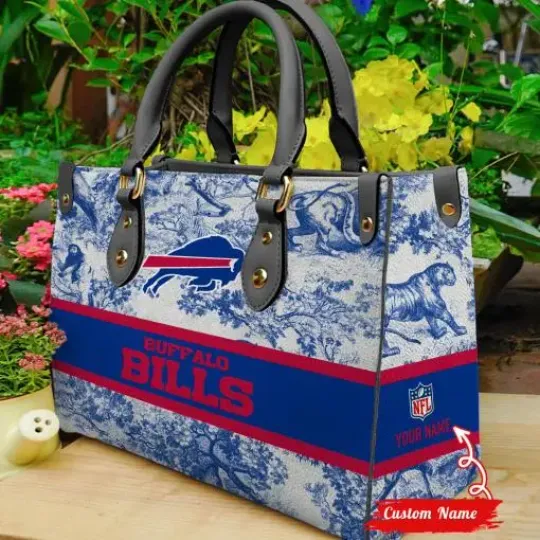 Buffalo Bills Personalized Leather Bag