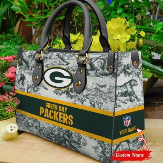 Green Bay Packers Personalized Leather Bag