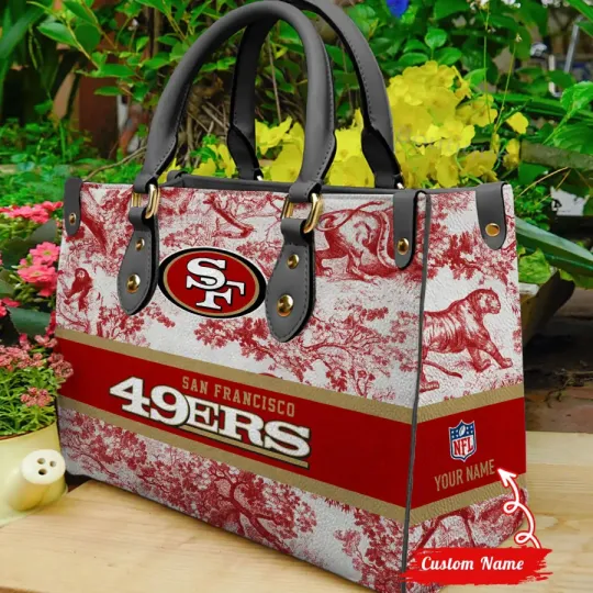 San Francisco 49ers Personalized Leather Bag