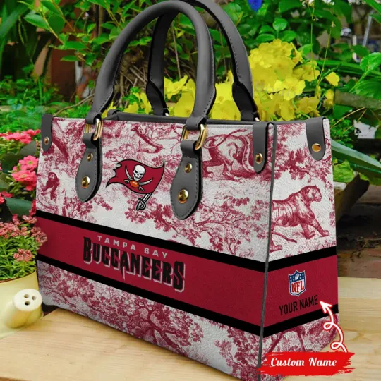 Tampa Bay Buccaneers Personalized Leather Bag
