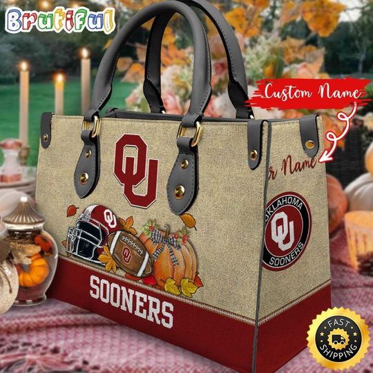 NCAA Oklahoma Sooners Autumn Women Leather Bag