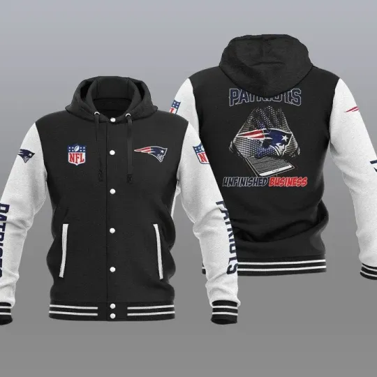 New England Patriots Hooded Baseball Jacket