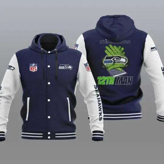 Seattle Seahawks Hooded Baseball Jacket
