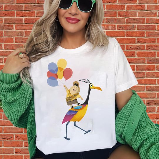 Discover Pixar Up Russell Balloons Tshirt | Unisex Adult Tee | Hoodie Sweatshirt | Premium DTF Print | Kids Option | O296