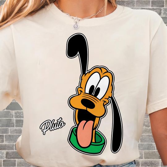 Discover Disney Pluto Big Portrait Kid Tee Tshirt | Unisex Adult Tee | Hoodie Sweatshirt | Premium DTF Print | Kids Option | O211