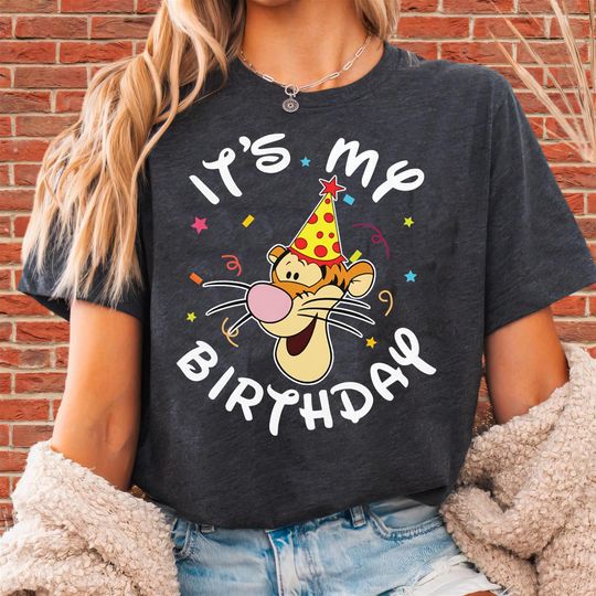 Discover Tigger It's My Birthday Cute  Tshirt | Unisex Adult Tee | Hoodie Sweatshirt | Premium DTF Print | Kids Option | O194