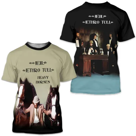 Discover Rock Band Jethro Tull Heavy Horses T-Shirt 3D