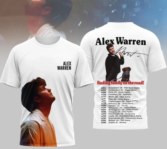 Discover Alex Warren Singer finding family on the road 3D Unisex Shirt