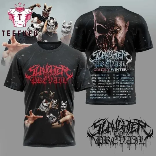 Slaughter to Prevail the Grizzly Winter Tour 3D AOP Shirt