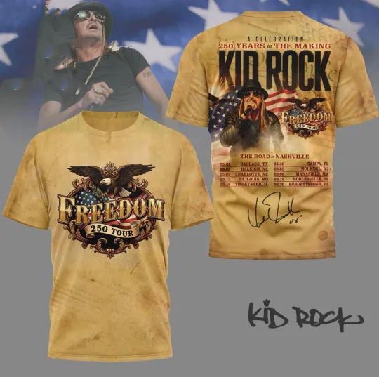 Discover Kid Rock 250 Years 3D AOP Shirt Unisex