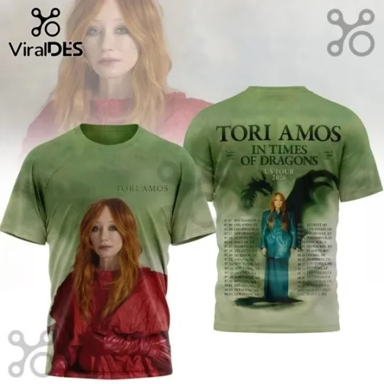 Discover Tori Amos In Times of Dragons US Tour 3D AOP Shirt
