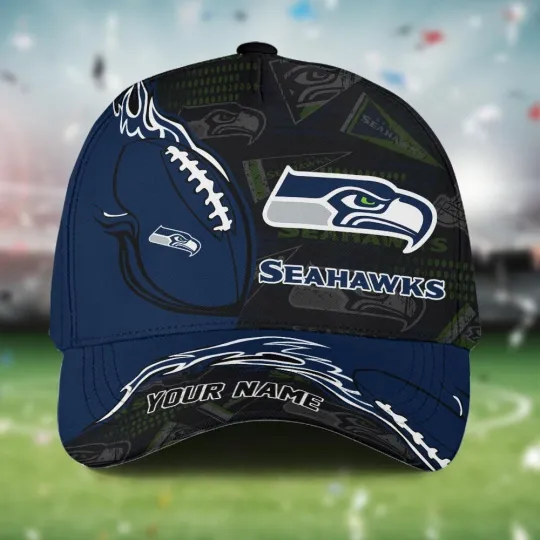 Discover Custom Name Seattle Football Team Seahawkss Cap For Fans