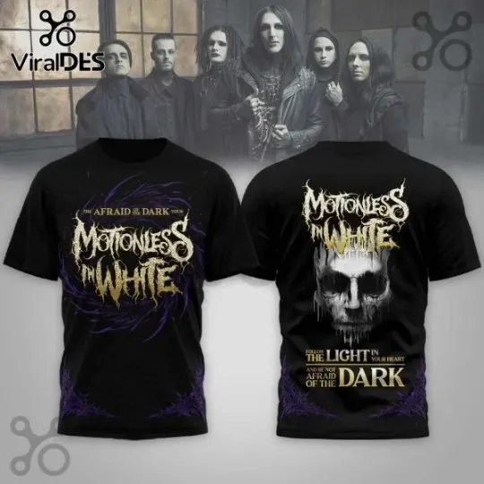 Discover Afraid Of The Dark Motionless in White Black 3D AOP Shirt
