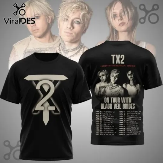 Discover TX2 North America Tour Gift For Fans 3D AOP Shirt