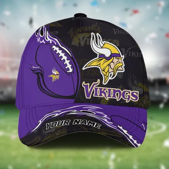Custom Name Minnesota Football Team Vikingss Cap For Fans
