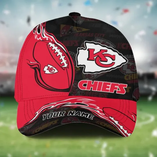 Custom Name Kansas City Football Team Chiefss Cap For Fans