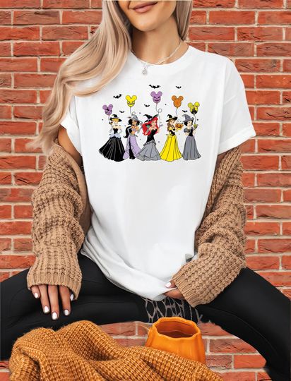 Discover Disney Princess Characters Halloween T-Shirt