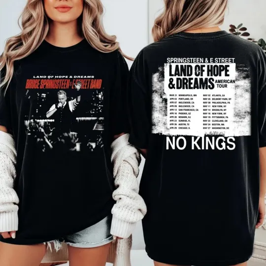 Discover Bruce Springsteen and E Street Band Land of Hope and Dreams Tour 2026 T-Shirt