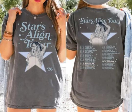 Discover Freya Skye Portrait Stars Align Tour 2026 Double Sided T-Shirt