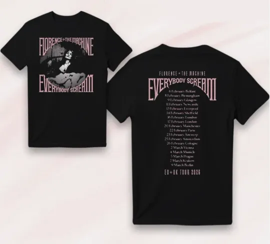 Hot!! Florence And The Machine Everybody Scream Tour 2026 Shirt