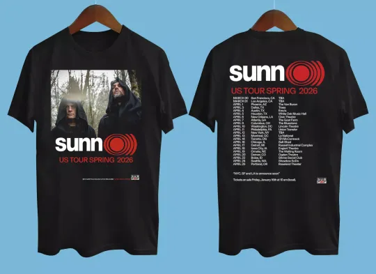 Discover NEW Sunn O))) US Tour Spring 2026 T-shirt