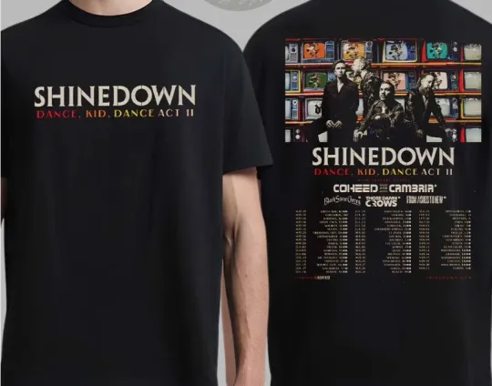 Discover Shine Down Dance Kid Dance Act II 2026 World Tour Double Sided T-Shirt