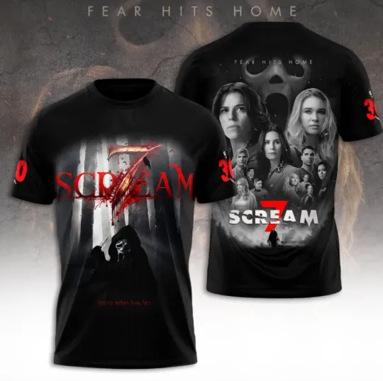 Scream 2026 Fear Hits Home 3D Apparel T-Shirt