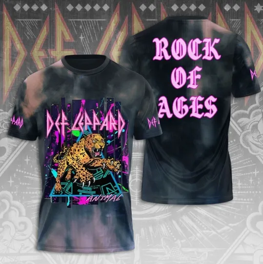 Discover Rare Def Leppard Animal Rock Of Ages ALl size shirt  3D T-Shirt PA003