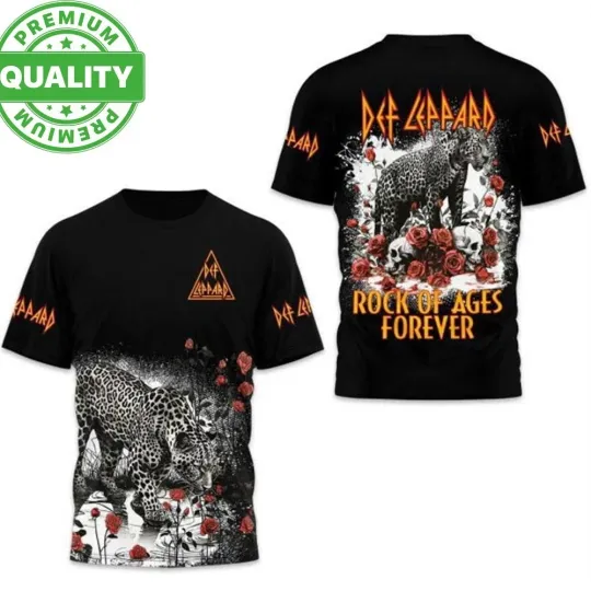 Discover Rock Of Ages Foreverr DEF LEPPARD Band 3D AOP Shirt Unisex S-5XL PA001