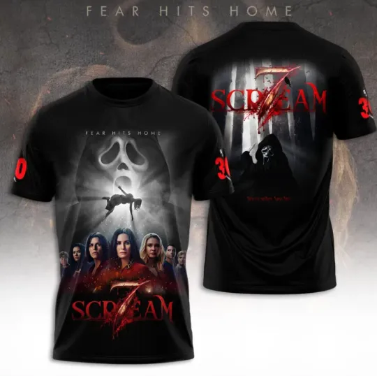 Discover Scream 7 Movie 2026 3D All Over Printed T-Shirt