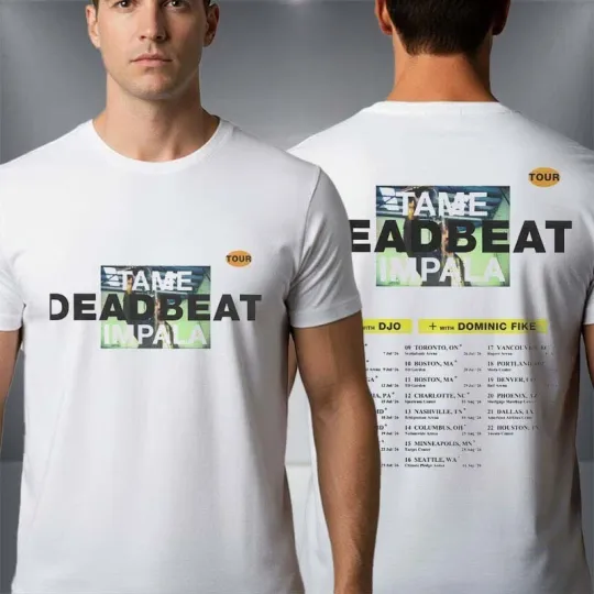 Discover Tame Impala Deadbeat US Tour 2026 Schedule Tour Dates Unisex T-Shirt