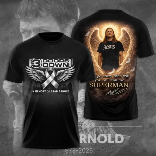 Discover 3 Doors Down x Brad Arnold 3D T Shirt S-5XL
