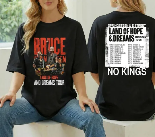 Discover Bruce Springsteen Land of Hope & Dreams Tour 2026 T-Shirt