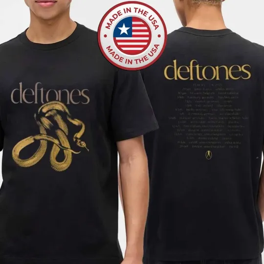 Discover Deftone 2026 EU UK Tour Dates T-Shirt