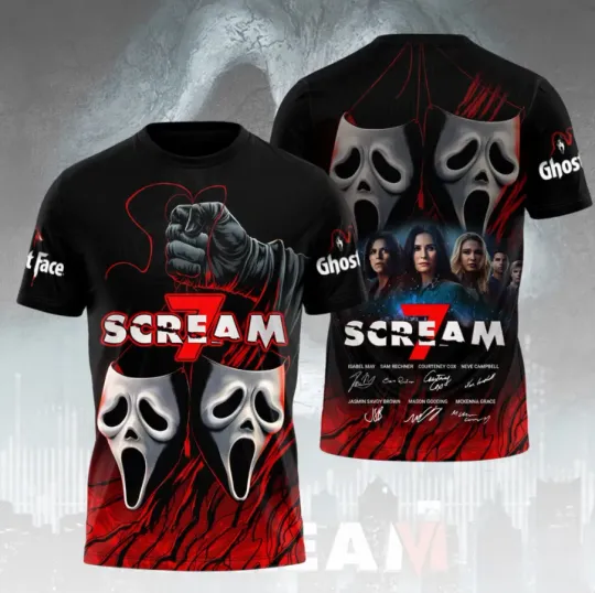 Discover Scream 7 30Th Anniversary Thank You 3D T-Shirt