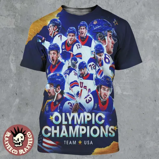 Discover USA Men’s Olympic Team Winter Olympic 2026 Gold Medal Champions 3D Tee