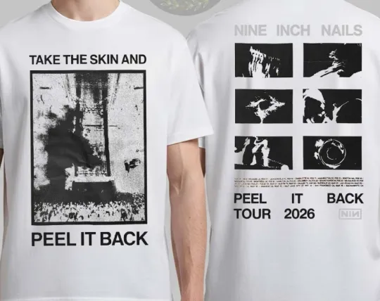 Discover Nine Inch Nails Peel It Back Tour 2026 Double Sided T-Shirt